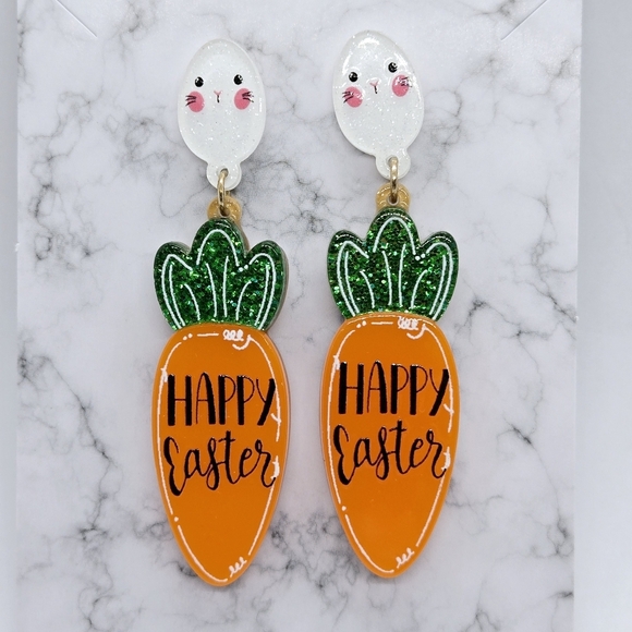 Easter Carrot Earrings Stud Earrings - Picture 1 of 15